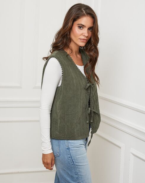 Gilet Diane kaki