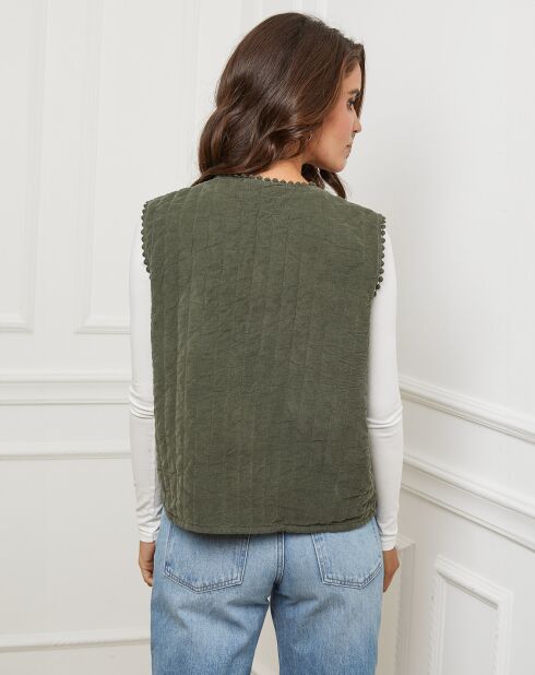 Gilet Diane kaki