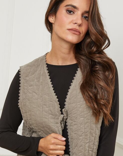 Gilet Diane taupe