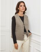 Gilet Diane taupe