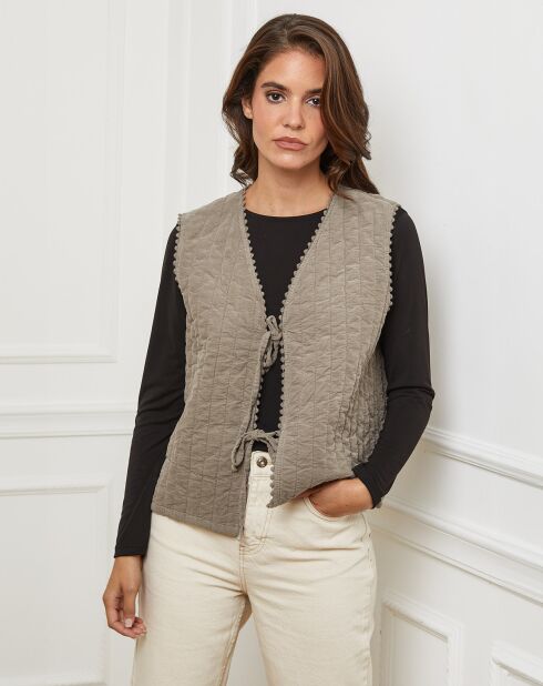 Gilet Diane taupe