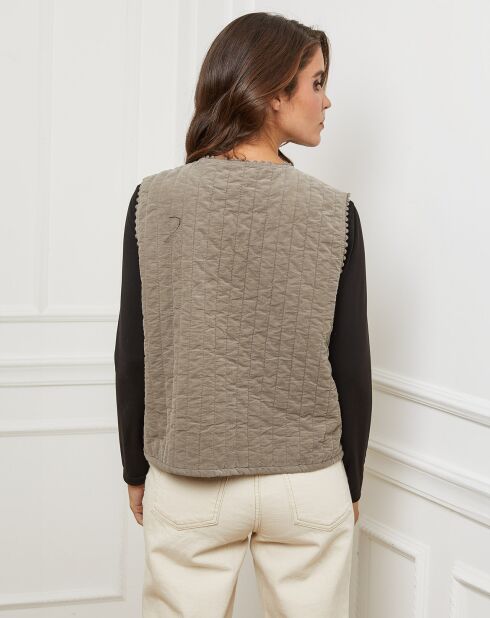 Gilet Diane taupe