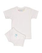 T-Shirt & Boxer Poissons blanc