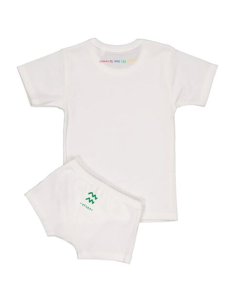 T-Shirt & Boxer Verseau blanc