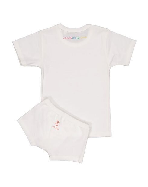 T-Shirt & Boxer Capricorne blanc