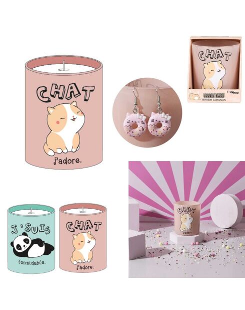 Bougie parfumée Bijou coloris aléatoire Kawaii multicolore