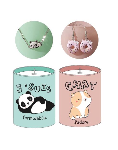 Bougie parfumée Bijou coloris aléatoire Kawaii multicolore
