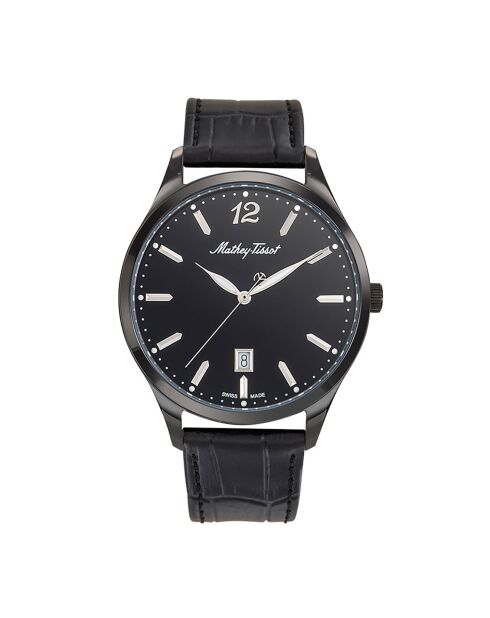 Montre Homme en Cuir Urban noire
