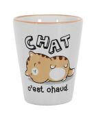 Gobelet expresso céramique Kawaii modèle aléatoire 7cl blanc/multicolore