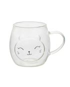 Mug verre Kawaii modèle aléatoire 390ml transparent