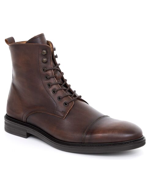Boots en Cuir Aruso marron
