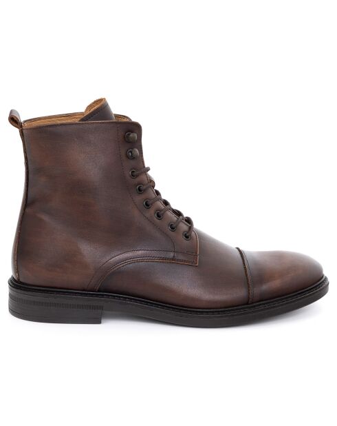 Boots en Cuir Aruso marron