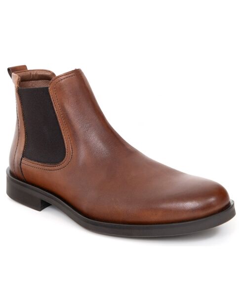 Chelsea Boots en Cuir Bamipor camel