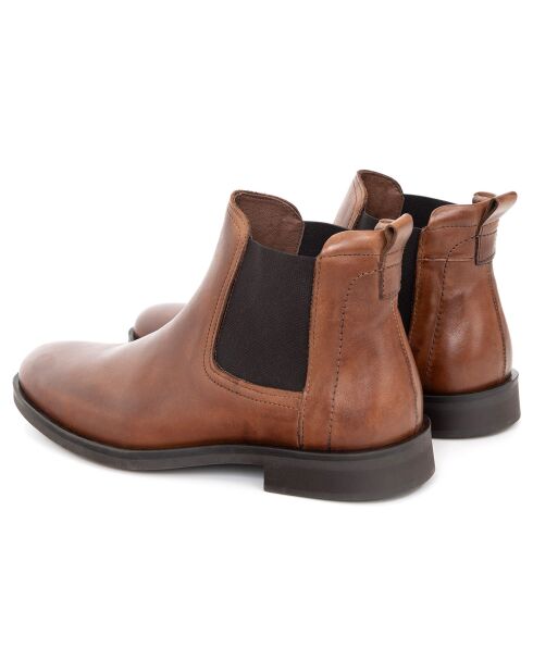 Chelsea Boots en Cuir Bamipor camel