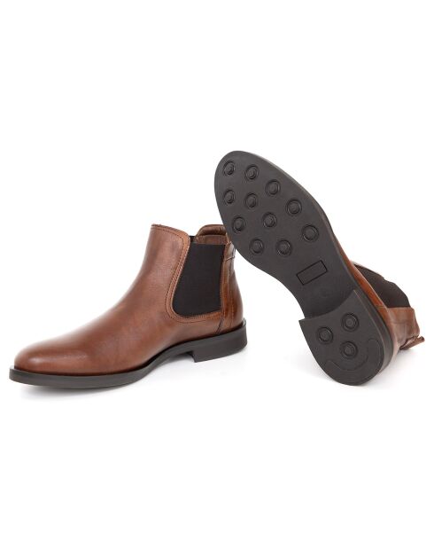 Chelsea Boots en Cuir Bamipor camel