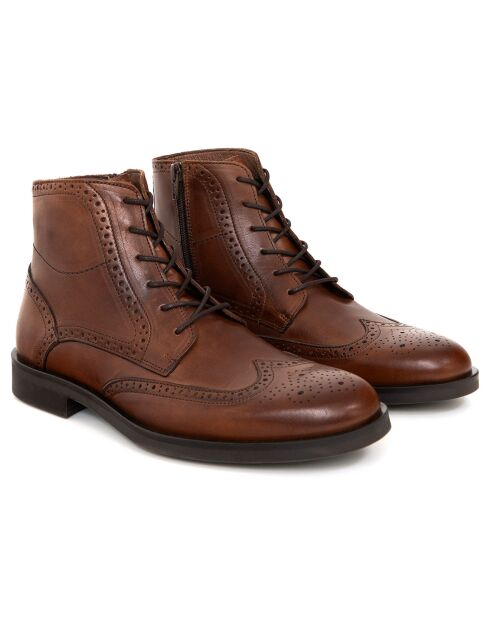 Boots en Cuir Banote camel