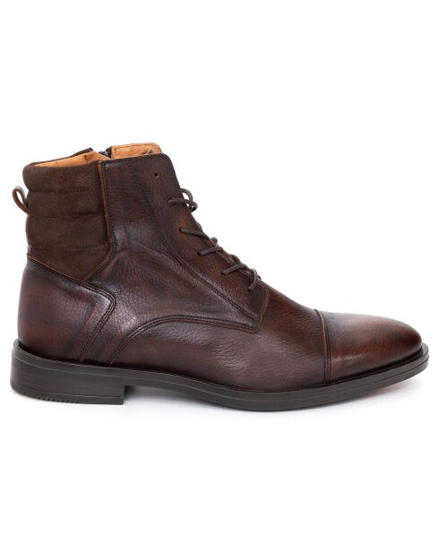 Boots en Cuir Baruso marron