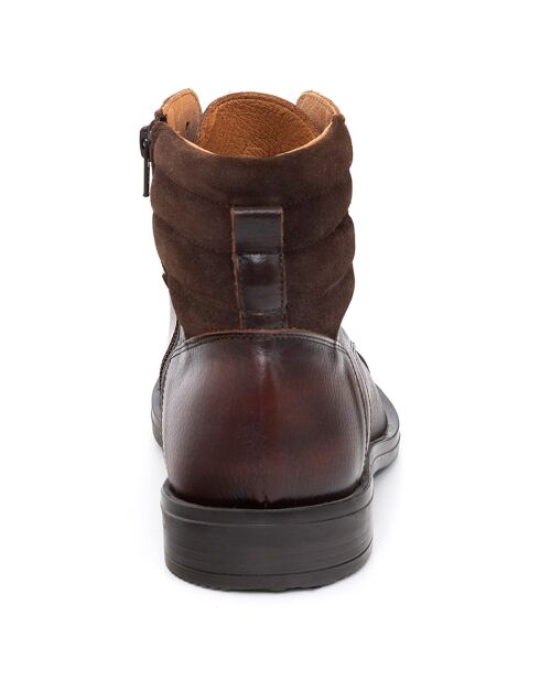 Boots en Cuir Baruso marron