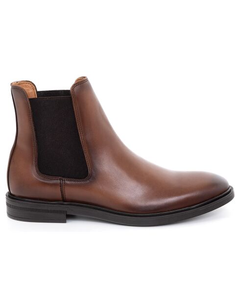 Chelsea Boots en Cuir Baza camel