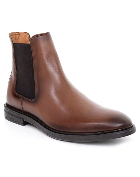 Chelsea Boots en Cuir Baza camel