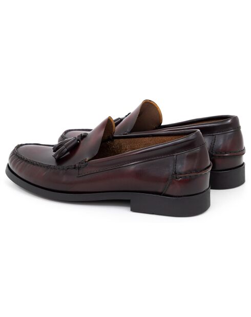 Mocassins en Cuir Begorla rouge bordeaux