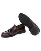 Mocassins en Cuir Begorla rouge bordeaux