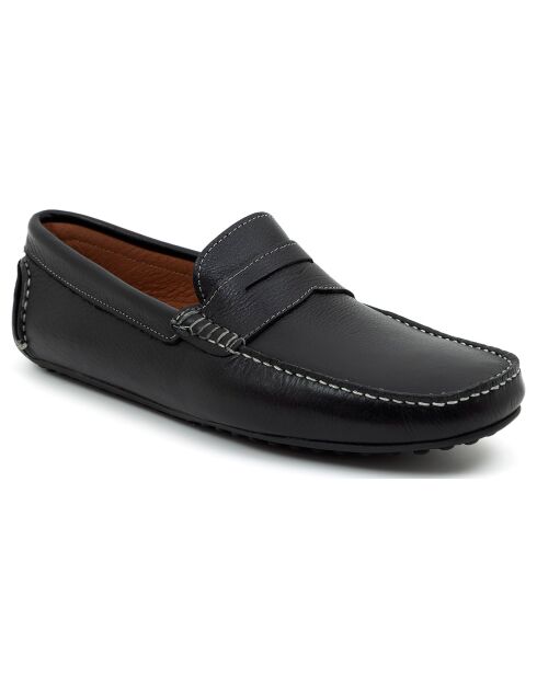 Mocassins en Cuir Benkor noirs
