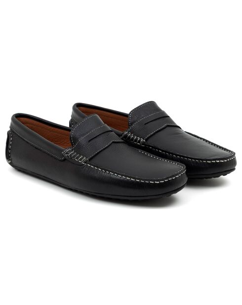 Mocassins en Cuir Benkor noirs