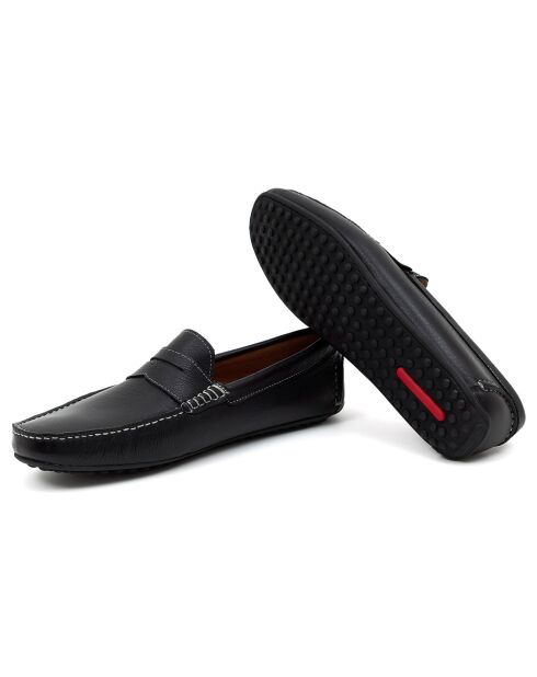 Mocassins en Cuir Benkor noirs