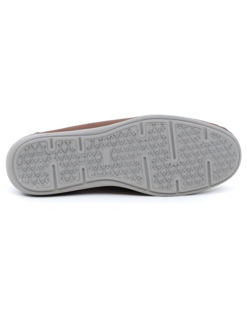 Chaussures Bateaux en Cuir Bento camel