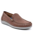 Chaussures Bateaux en Cuir Bento camel