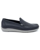 Chaussures Bateaux en Cuir Bento bleues