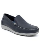 Chaussures Bateaux en Cuir Bento bleues