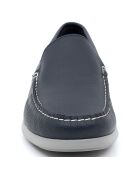 Chaussures Bateaux en Cuir Bento bleues