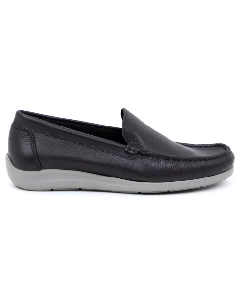 Chaussures Bateaux en Cuir Bento noires