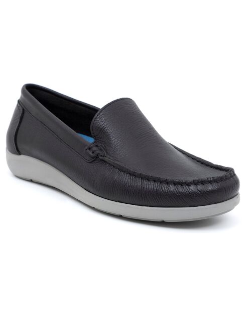 Chaussures Bateaux en Cuir Bento noires