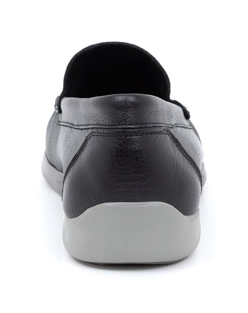 Chaussures Bateaux en Cuir Bento noires