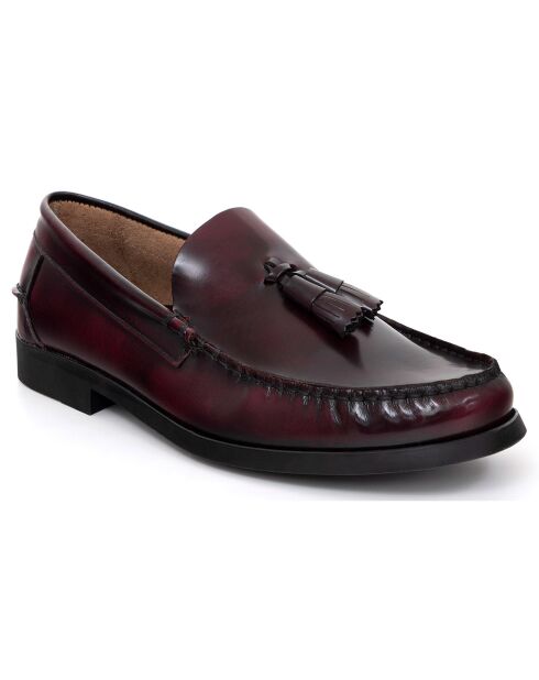 Mocassins en Cuir Besorla rouge bordeaux
