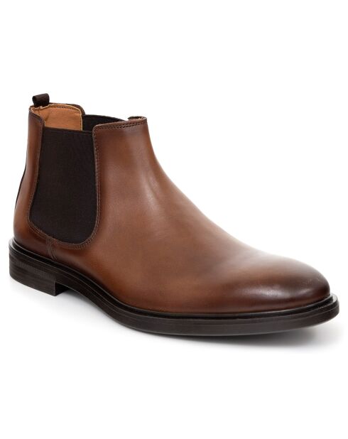Chelsea Boots en Cuir Brato camel