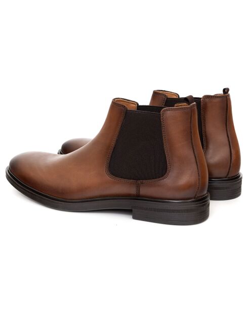 Chelsea Boots en Cuir Brato camel