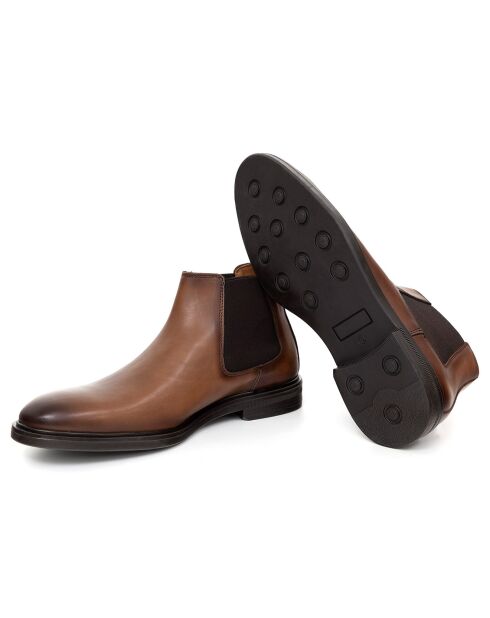 Chelsea Boots en Cuir Brato camel