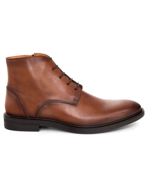 Boots en Cuir Bravi camel