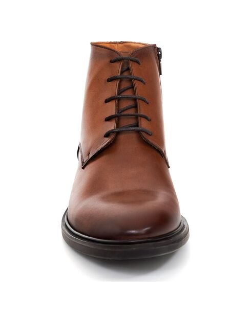Boots en Cuir Bravi camel