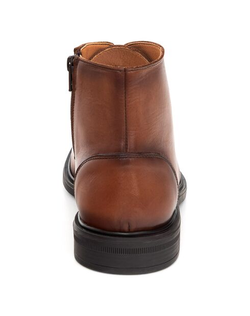 Boots en Cuir Bravi camel
