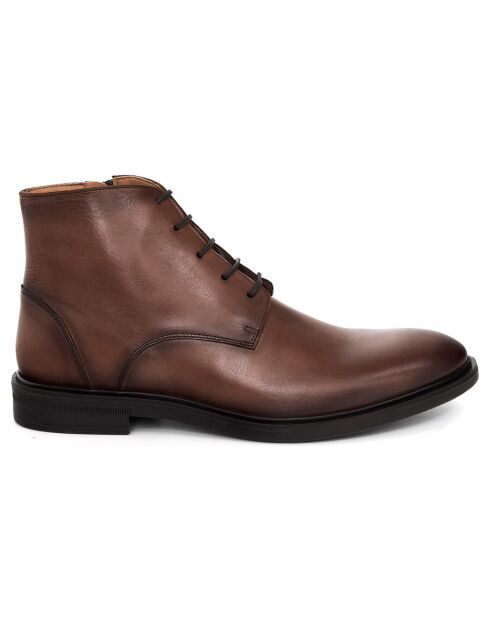 Boots en Cuir Bravi marron