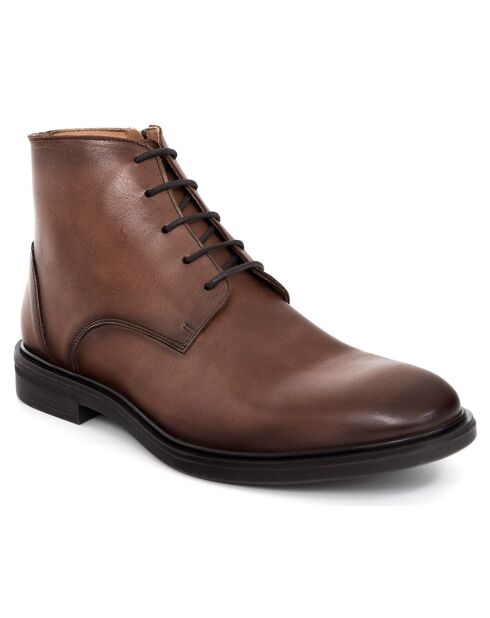 Boots en Cuir Bravi marron