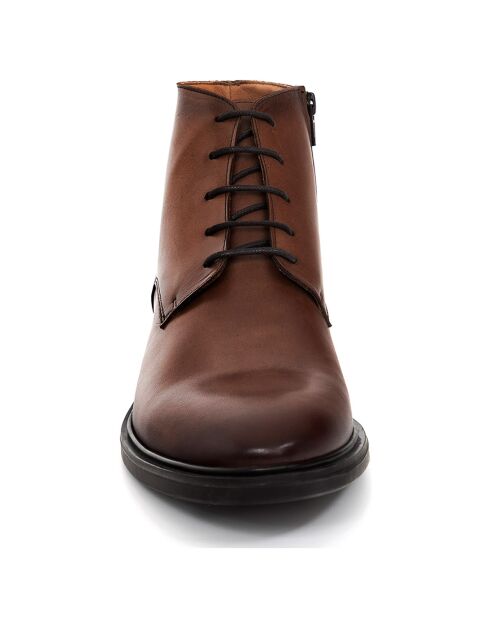 Boots en Cuir Bravi marron