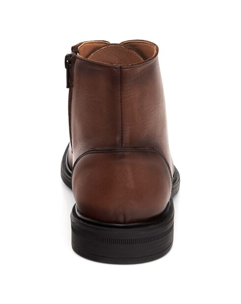 Boots en Cuir Bravi marron