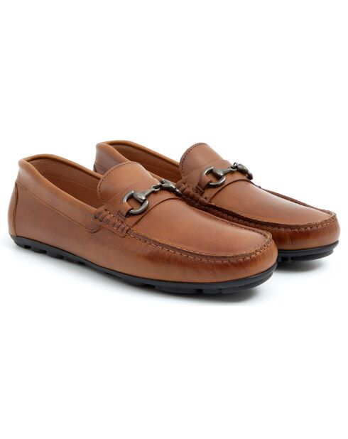 Mocassins en Cuir Bulan camel