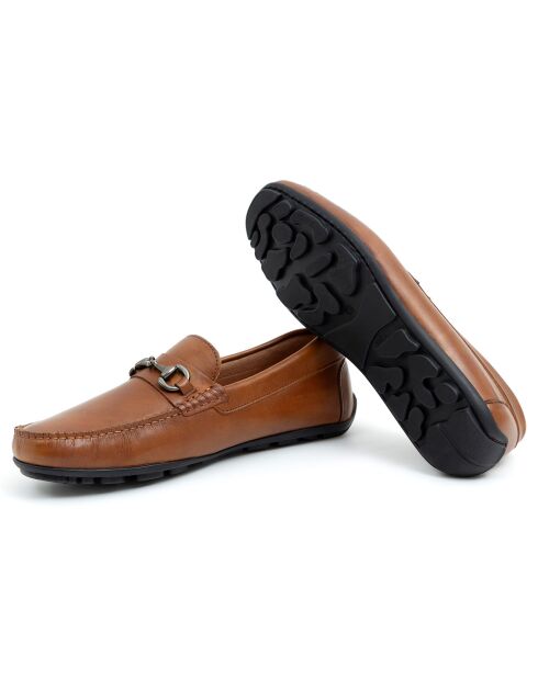 Mocassins en Cuir Bulan camel